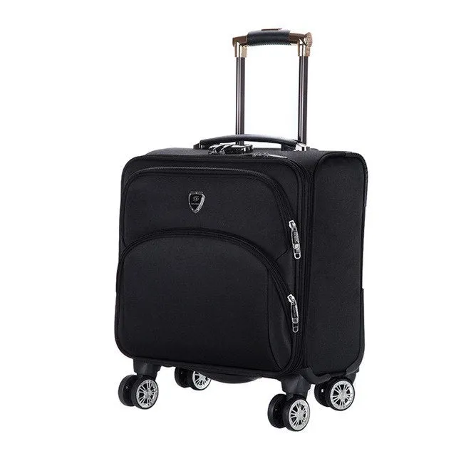 16 Inch Waterproof Oxford Suitcase Trolley Luggage Business Trolley Case Men'S Suitcase Travel