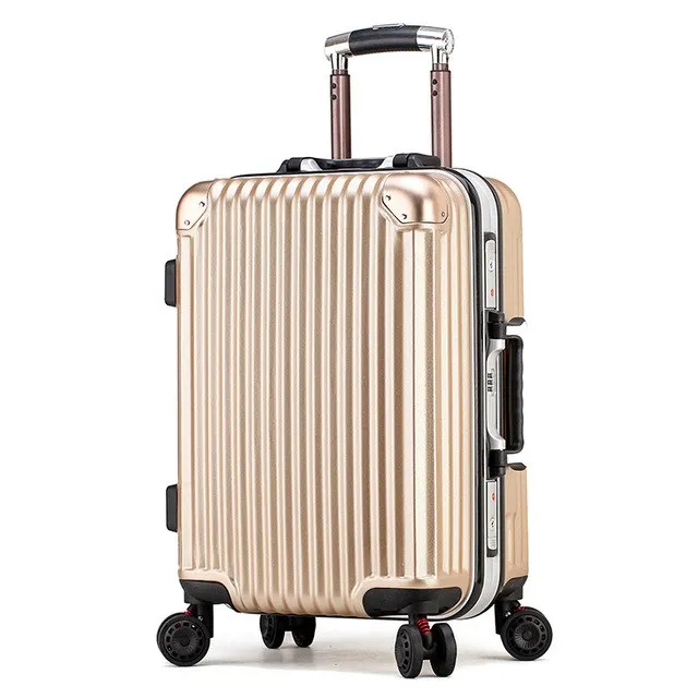 2018 Autumn And Winter New Fashion Aluminum Frame Trolley Case Pc Universal Wheel Business Suitcase