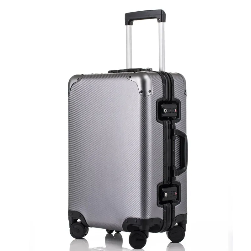 20'24'26'29' Matte Aluminum Luggage Suitcase Travel Traveling Trolley Rolling Spinner Hardside