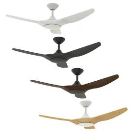 48" Strike Dc Ceiling Fan White, Black, Walnut, Oak 6013X Domus Lighting