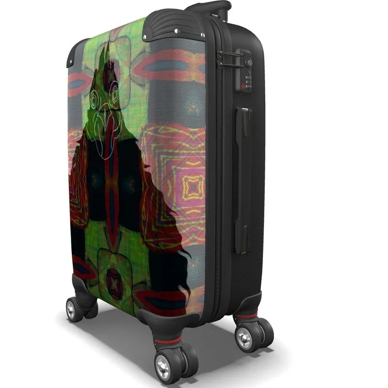 #515 Cocknload Suitcase rooster print