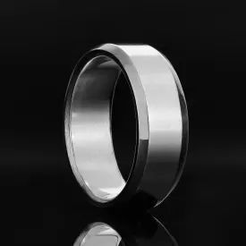 8mm Beveled Sterling Silver Ring