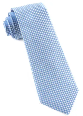 Be Married Checks Light Blue Tie