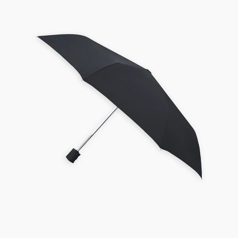 Black Automatic Telescopic Umbrella with Matte Black Handle