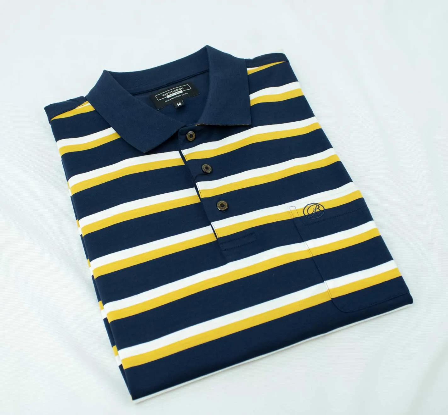 Brentwood Johnston Double Mecerised Navy Golfer