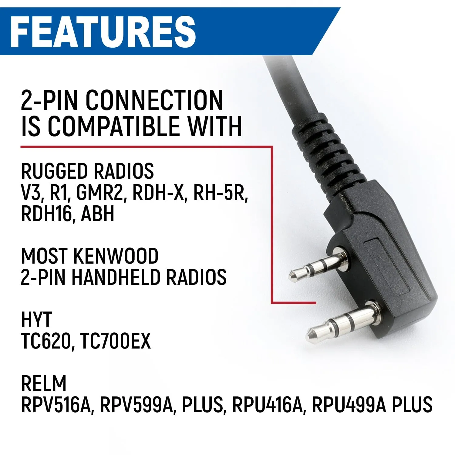 Bundle - Rugged R1 Business Band Handheld Radio with Hand Mic