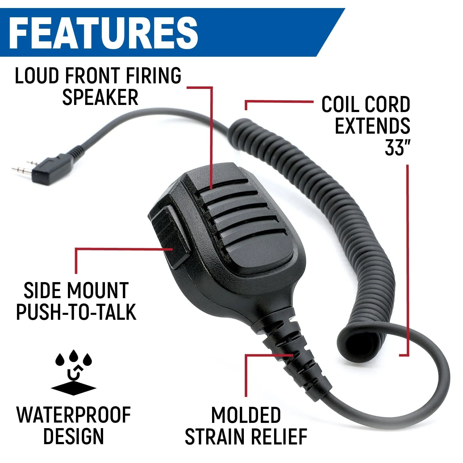 Bundle - Rugged R1 Business Band Handheld Radio with Hand Mic