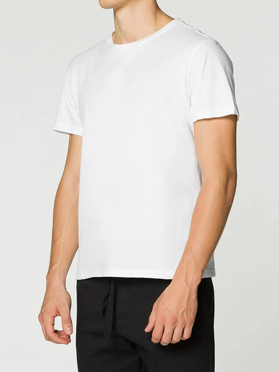 Crewneck Slim Fit Organic Cotton T-shirt White