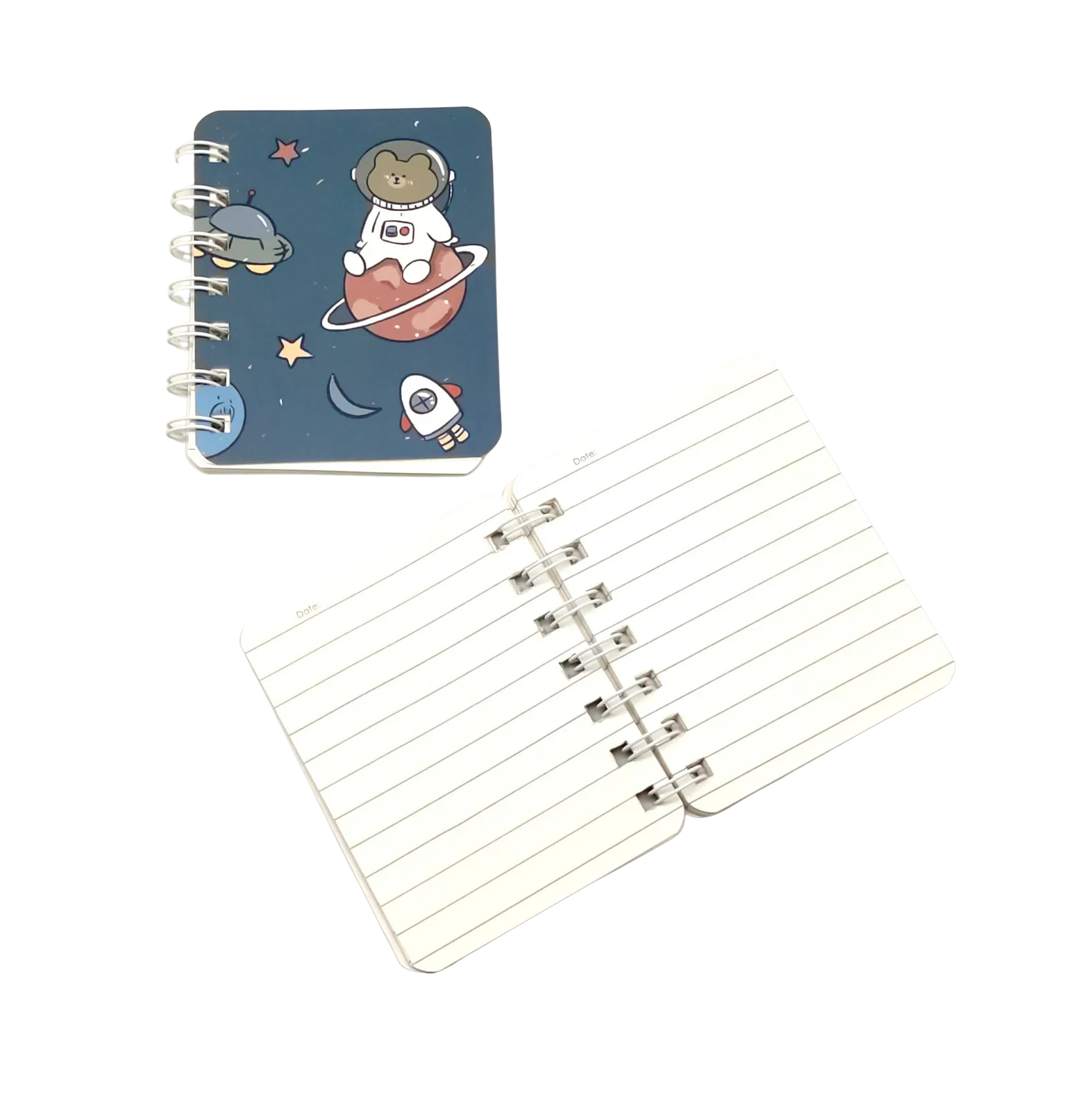 Cute Space Bear Astronaut Small Notebook