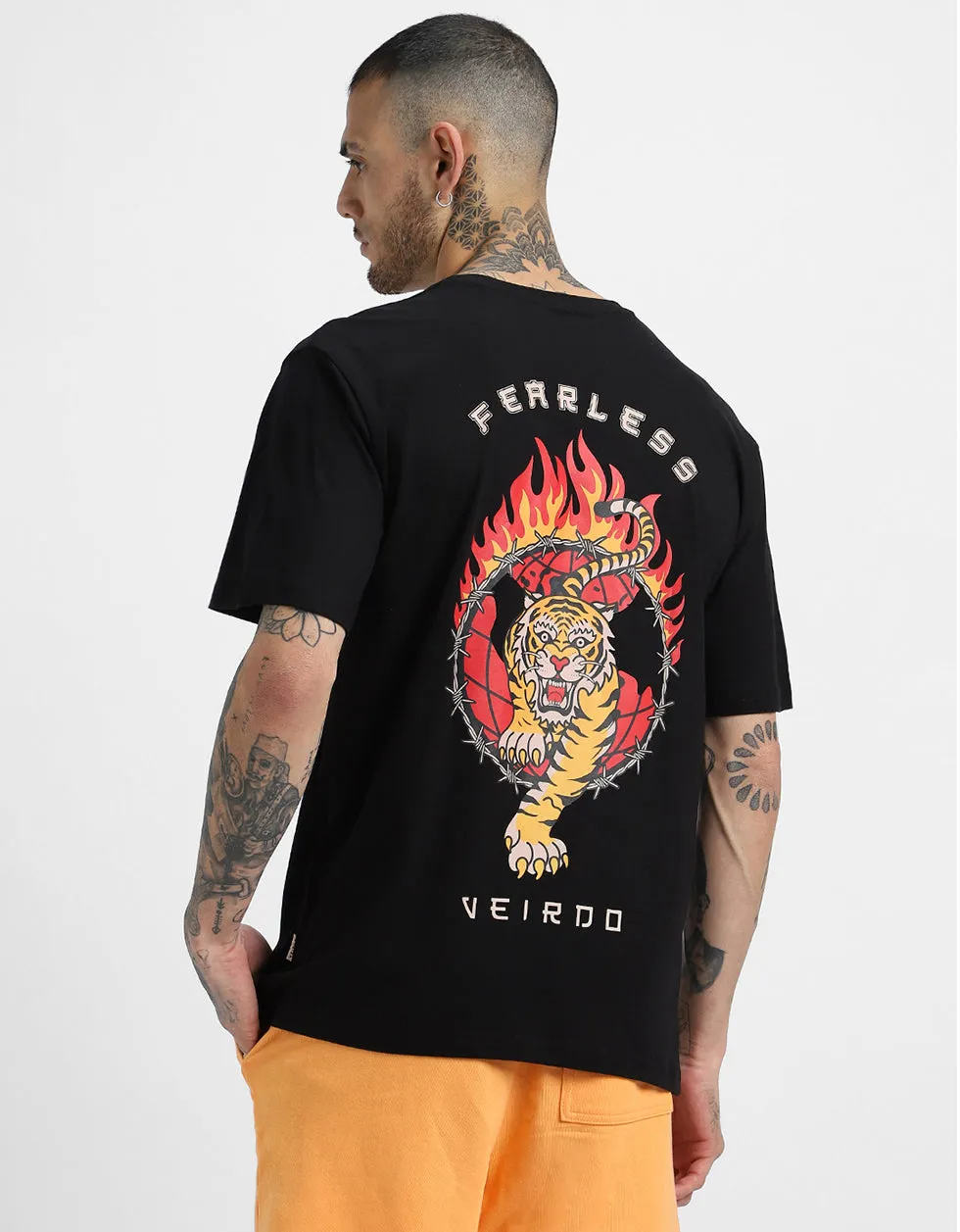 Fearless Black Oversized Tshirt