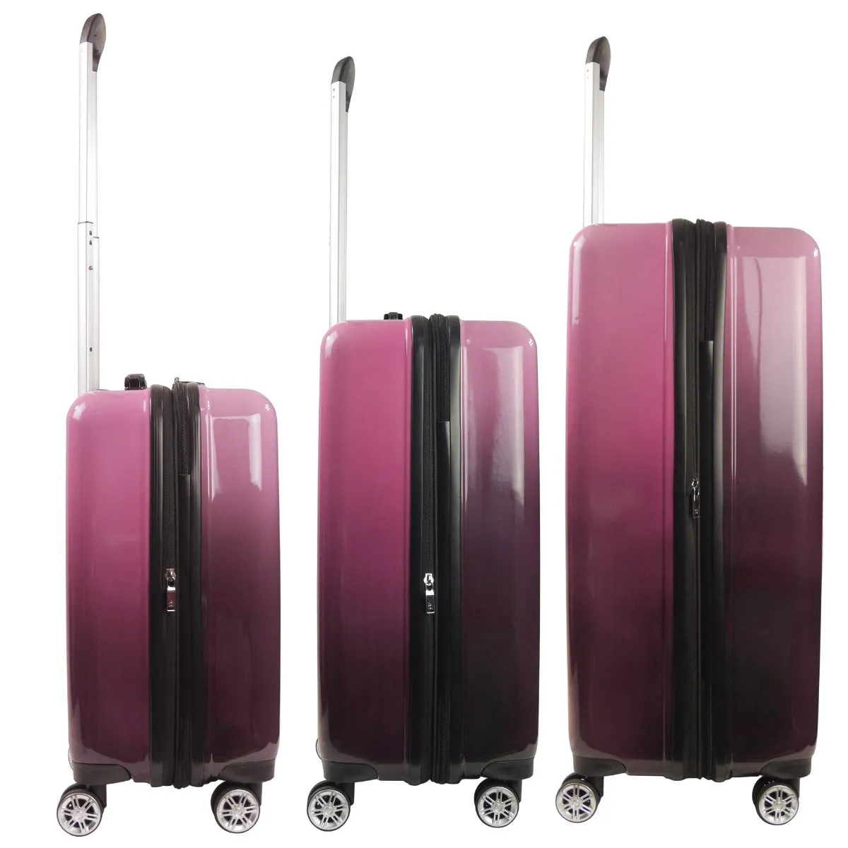 Ful Impulse Ombre 3pc Spinner Luggage Set - Pink