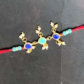 GoldPlated Kundan Rakhi For Brother