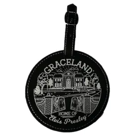 Graceland Line Art Pleather Luggage Tag