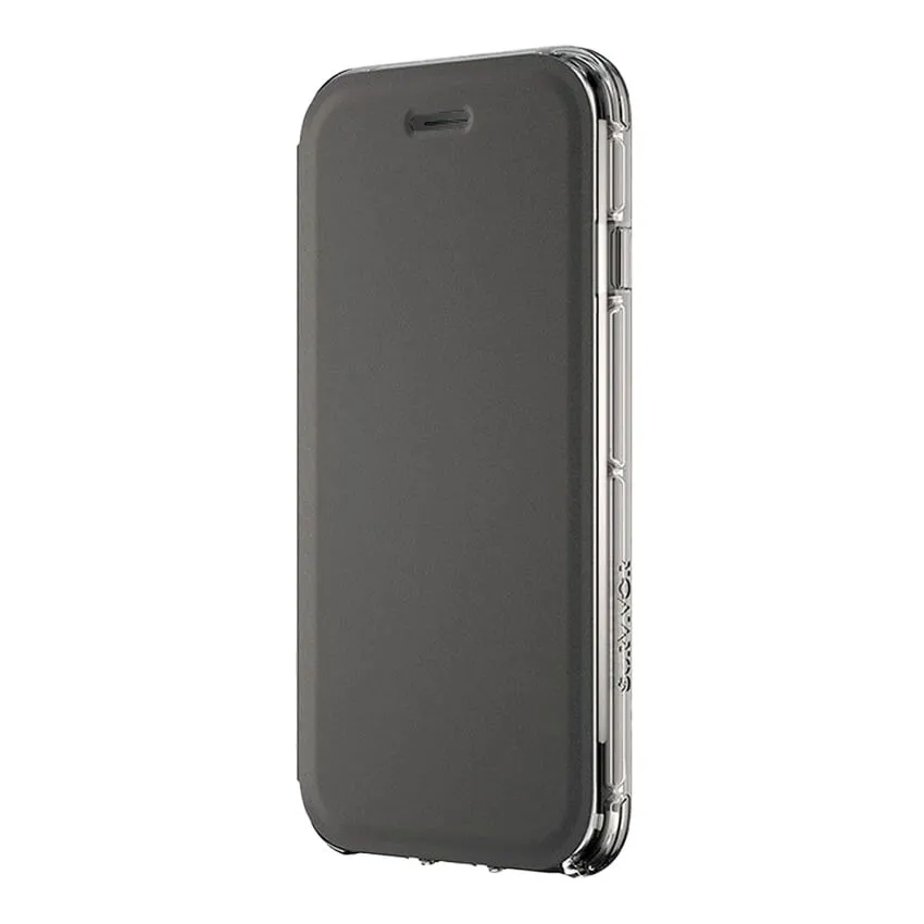 Griffin Survivor Clear Black Wallet iPhone 6/7/8 Plus Case TA43988