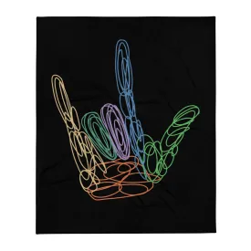 “I Love You” (Scribbles) Throw Blanket