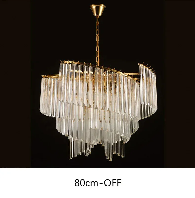 Kunlee Spiral Modern Luxury Crystal Pendant Chandelier