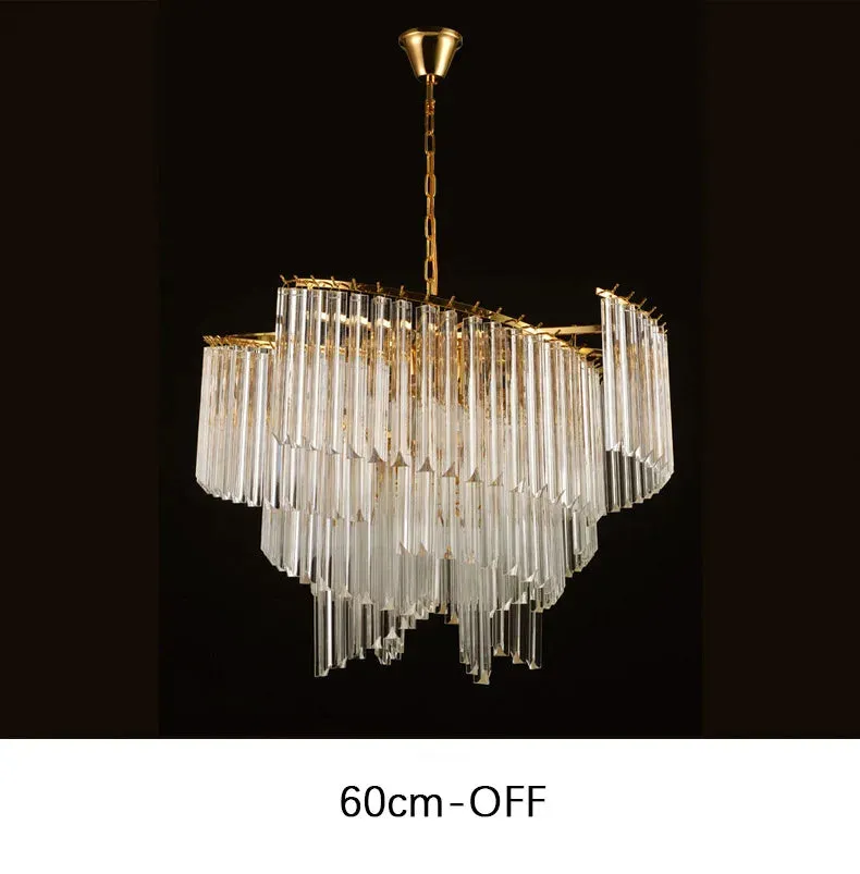 Kunlee Spiral Modern Luxury Crystal Pendant Chandelier