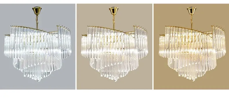 Kunlee Spiral Modern Luxury Crystal Pendant Chandelier