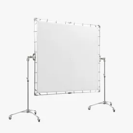 Large Overhead Fold Away 'Sun Scrim' Diffuser With Butterfly Frame & Wheel Stands (240cm x 240cm)