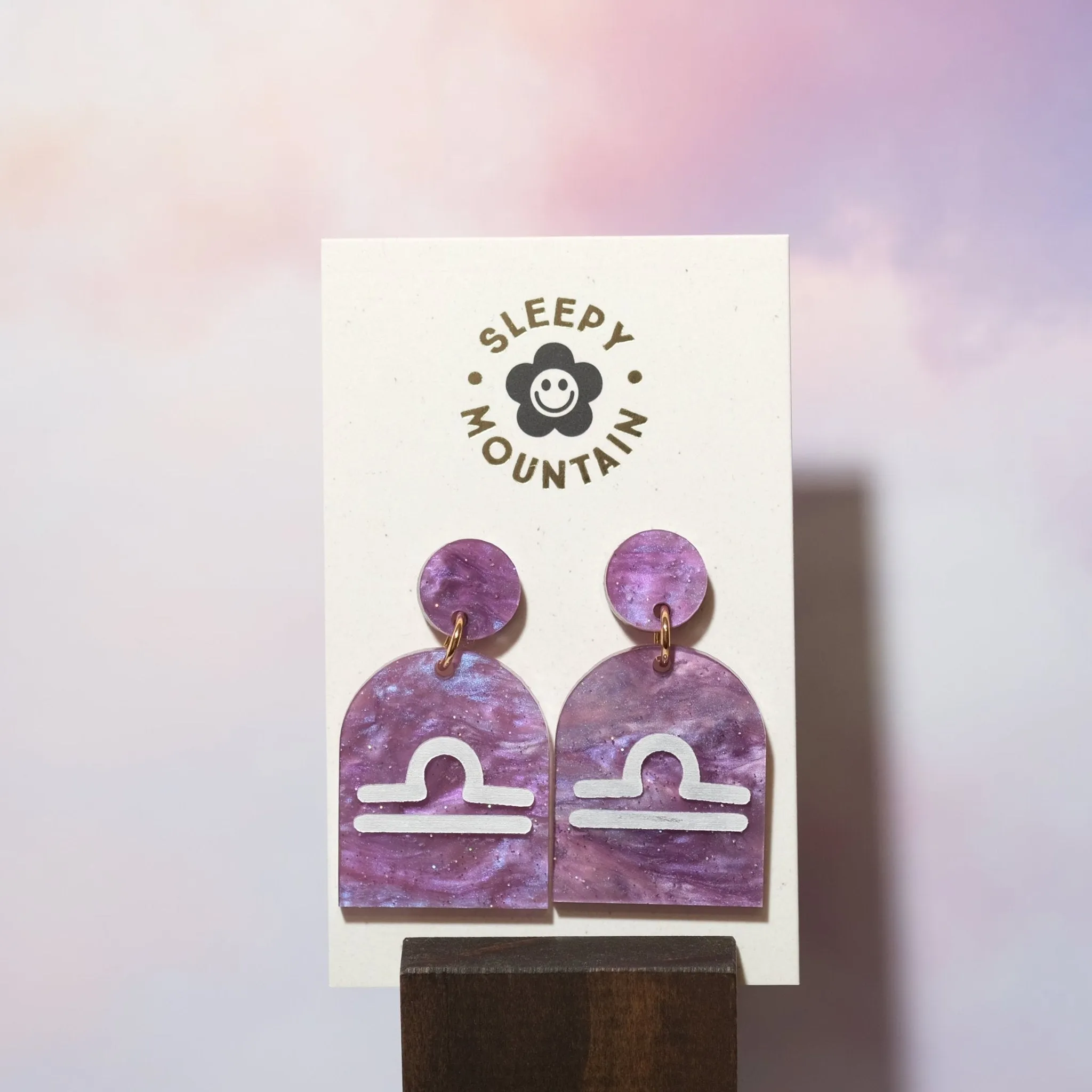 Libra Zodiac Earrings