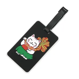 Luggage Tag Neko Black