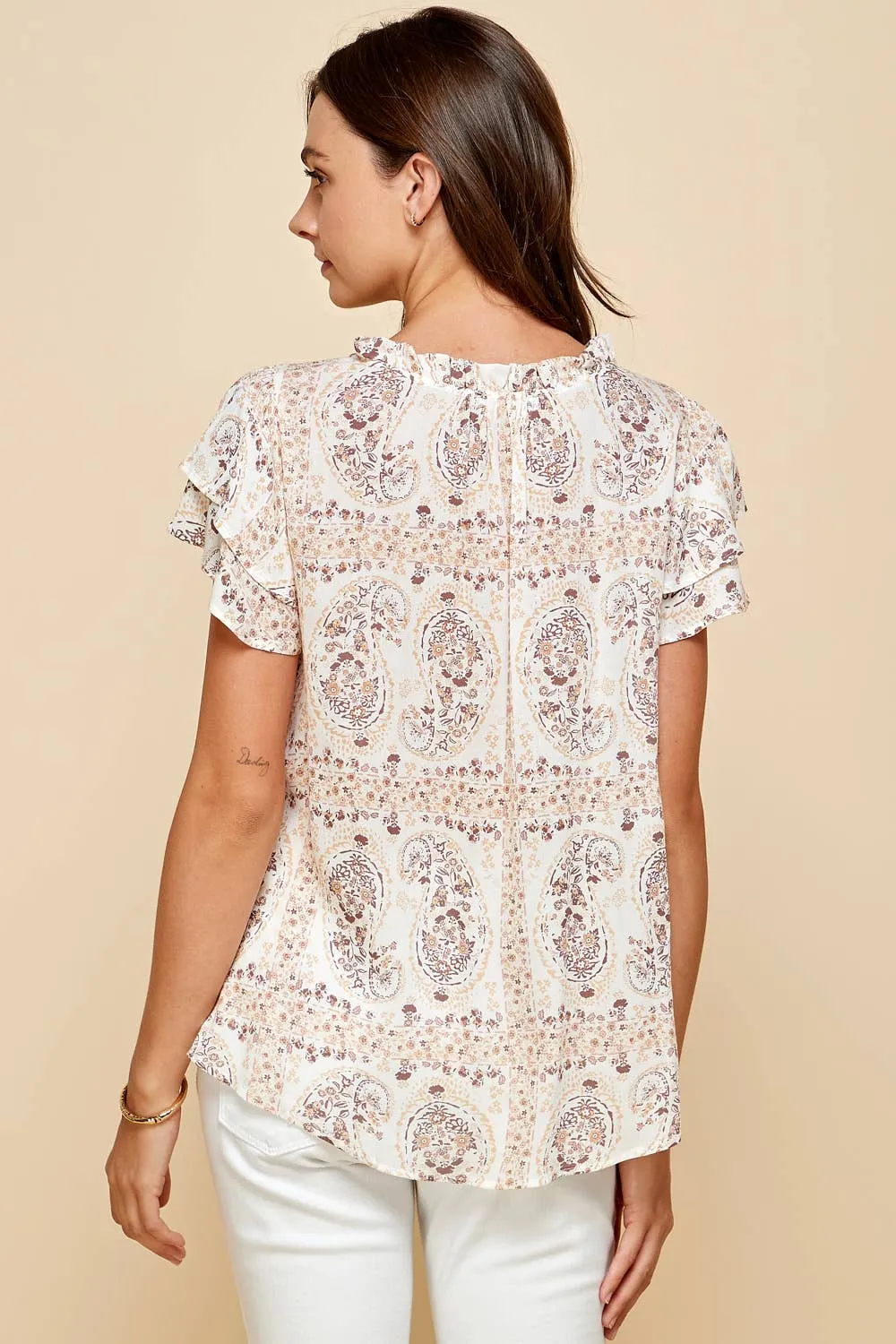 Paisley Printed Top