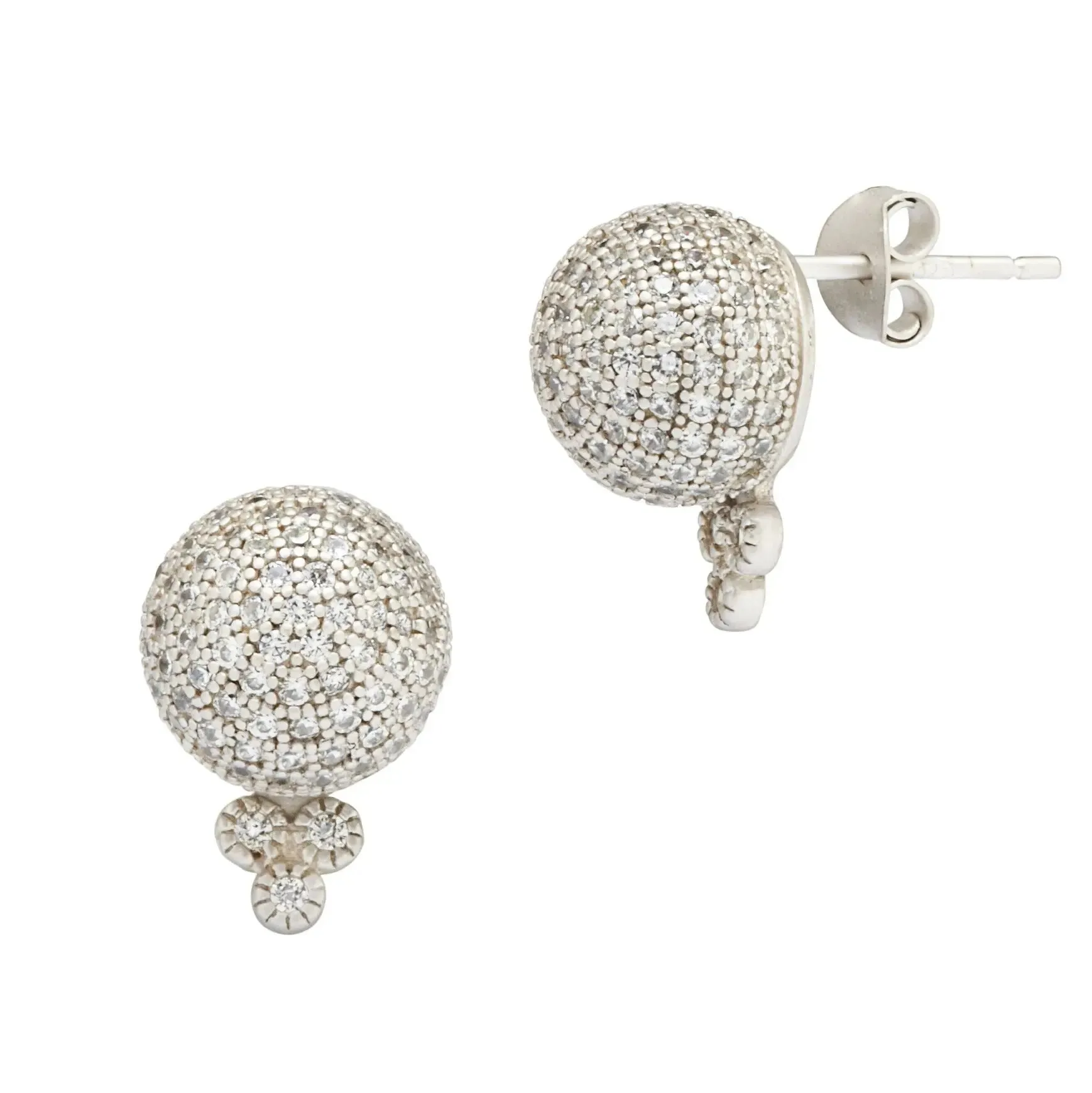 Pavé Ball Stud Earrings