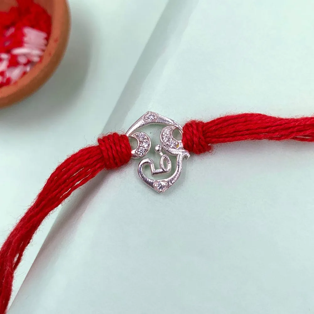 Pure 92.5 Tamil Om Silver Rakhi