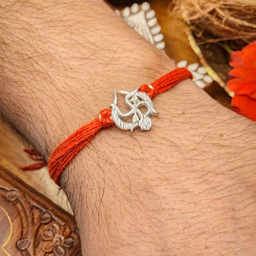 Pure Sterling Silver Swastik Rakhi