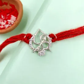 Pure Sterling Silver Swastik Rakhi