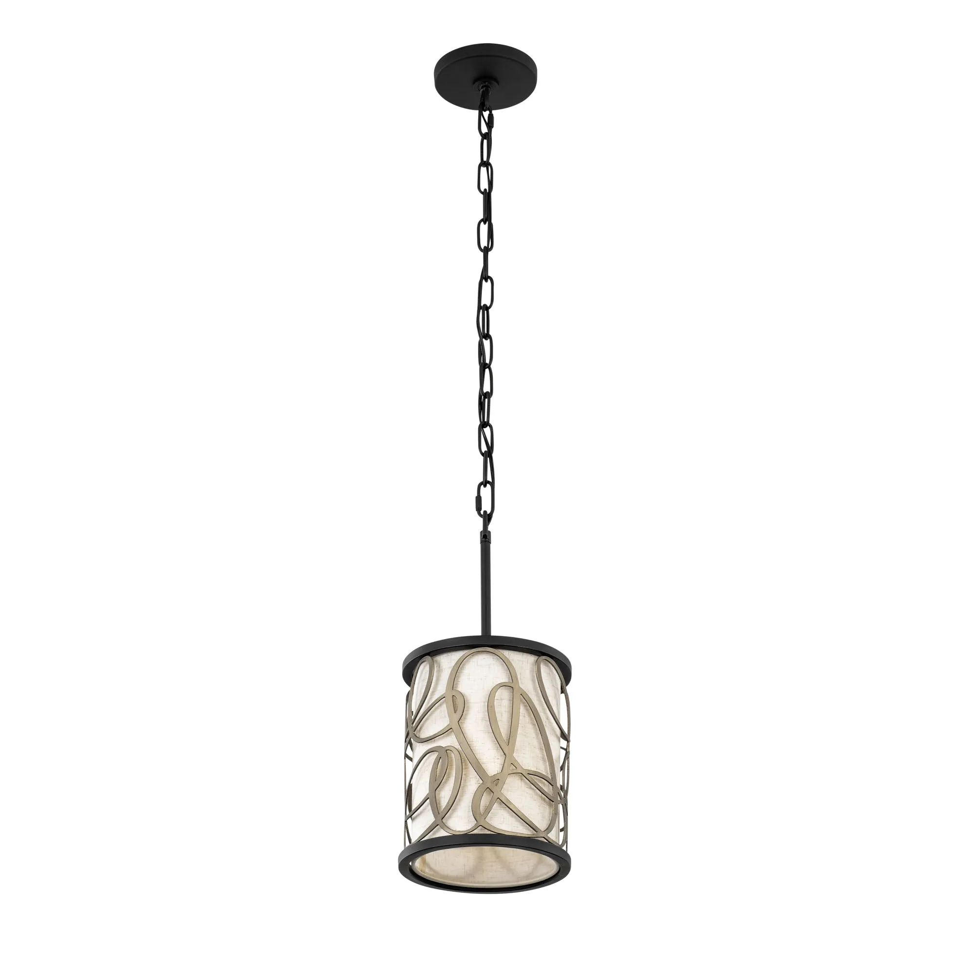 Scribble 381M01MBAR 1-Light Mini Pendant Light - Matte Black/Artifact