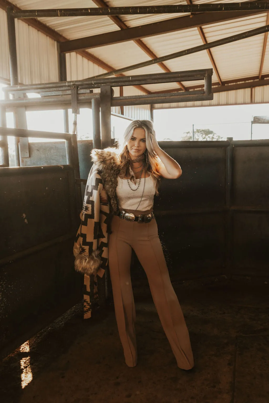 The Ranchers Wife Trousers in Taupe