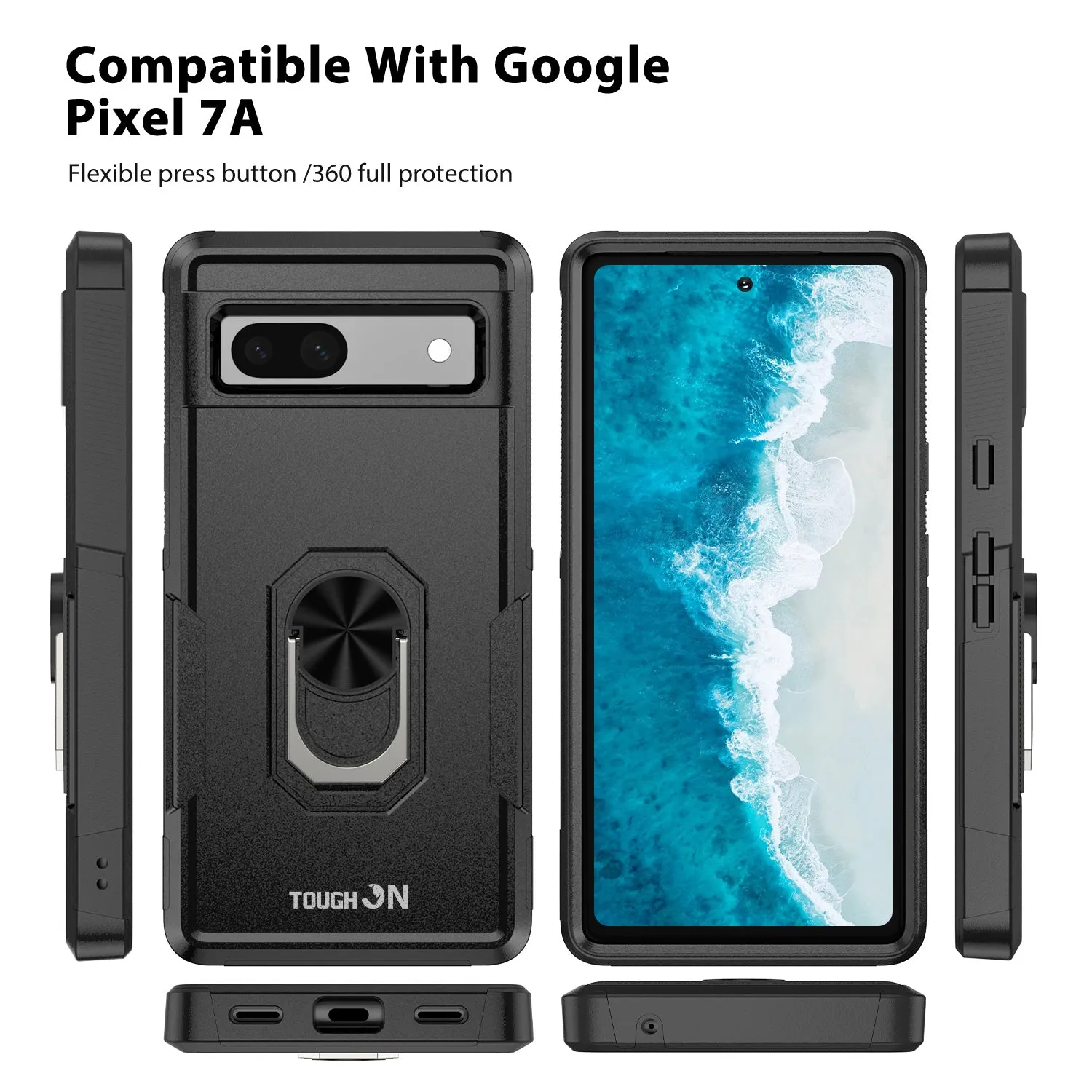 Tough On Google Pixel 7a Case Tough Armor Black