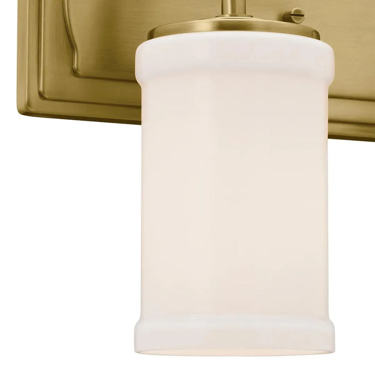 Vetivene 15 In 2-Lights Bathroom Vanity Light With Opal Glass, Gold Finish