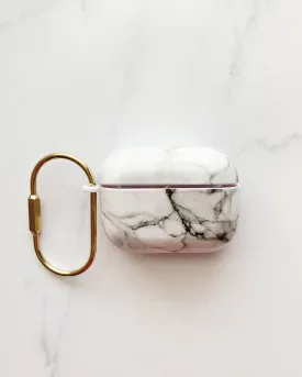 White Marble Airpod Pro Case